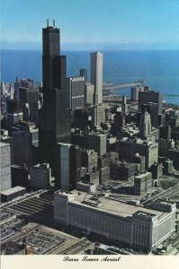 Chicago Illinois IL Sears Tower Aerial View Unused Postcard D30