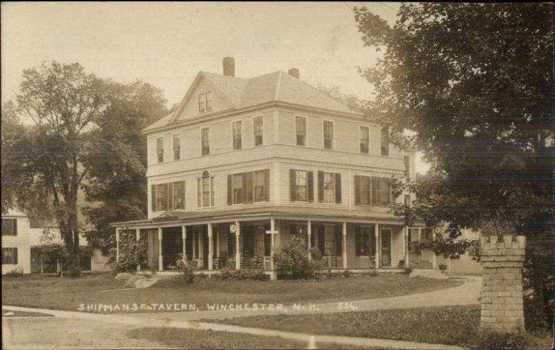 Winchester NH Shipmans Tavern c1910 Real Photo Postcard 