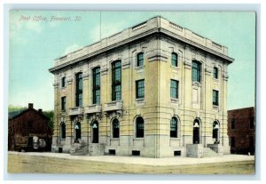 c1910's Post Office Building Freeport Illinois IL Unposted Antique Postcard