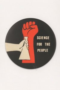 Science For The People American Vintage Button Badge Postcard