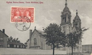 Canada Eglise Notre Dame Trois-Rivières Quebec Vintage Postcard 03.58