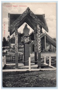 c1910 Queen's Statue Ohinemutu New Zealand Unposted Antique Postcard