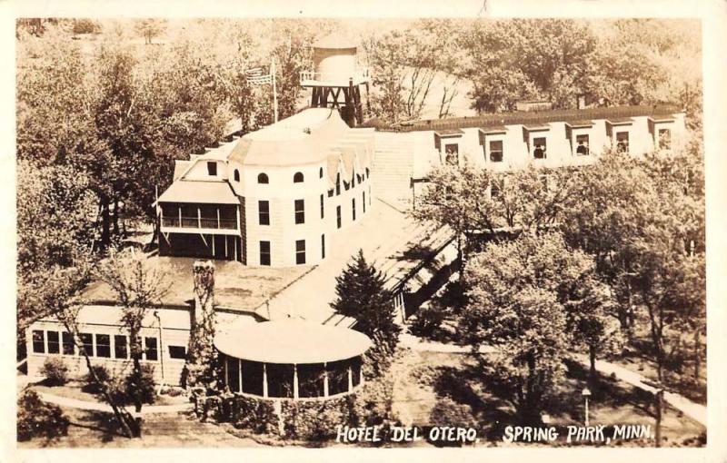 Spring Park Minnesota Hotel Del Otero Real Photo Antique Postcard K95722