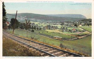 Stroudsburg Delaware Gap Streetcar Railroad Second Horseshoe Curve PA postcard