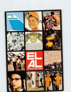 Postcard El Al Israel Airlines Israel