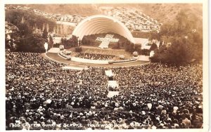 1938 Easter Sunrise Service Hollywood Bowl, California, USA, real photo Unused 