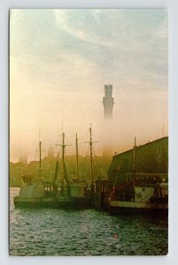 Provincetown Cape Cod Massachusetts Pilgrim Monument Scenic Chrome Postcard