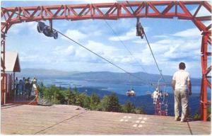 Double Chair Lift at Summit of Mt, Gunstock Gilford NH