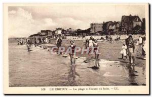 Old Postcard Le Crotoy The beach has the & # 39heure bath