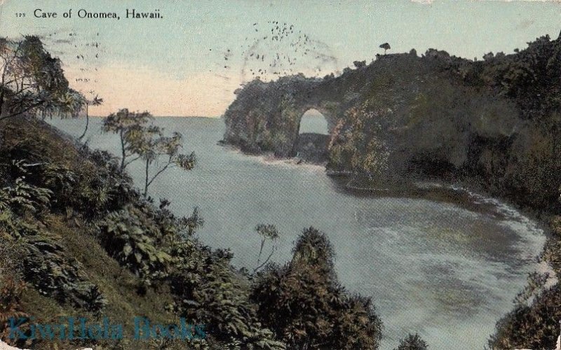 Postcard Cave Onomea Hawaii HI