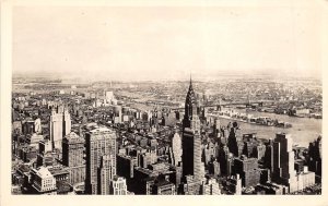 New York City NY 1940s RPPC Real Photo Postcard View Empire State Building