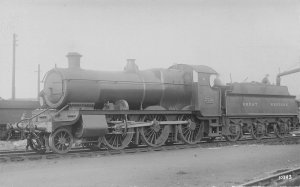 GWR 7318 Train & Driver Railway Old Real Photo Postcard