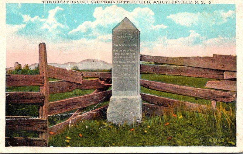 New York Schuylerville Saratoga Battlefield The Great Ravine