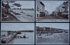 Isle of Wight Collection x 4 RYDE Views c1930 Postcards by Valentine