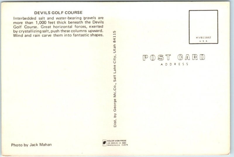 Postcard - Devils Golf Course - California
