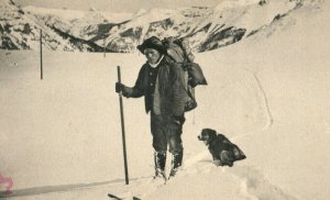 c. 1910 Mail Carrier Mt. Top Humboldt Mine Postcard P31