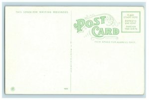 C.1910 FC. & M.E. Railroad Depot Zion City People Cart Vintage Postcard P109