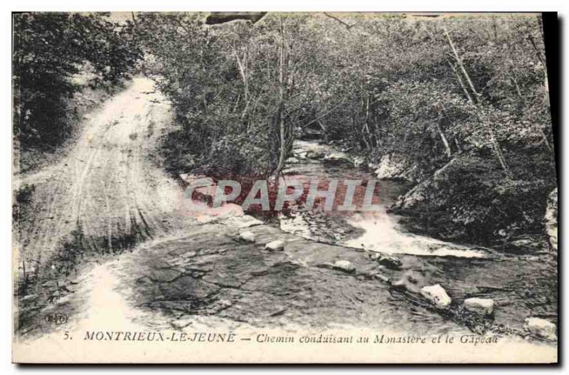 Old Postcard Montrieux Young path leading to the Monastery and Gapeau