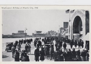 New Jersey Atlantic City Boardwalk Scene Washington Birthday 1942 From Vinna ...