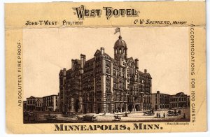 13925 Trade Card West Hotel, Minneapolis, Minnesota