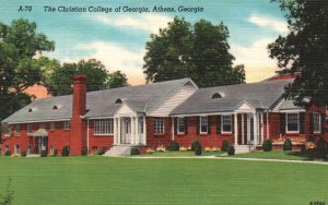 Vintage Postcard 1930's The Christian College School Religion Georgia Athens GA