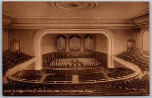 Vtg Northampton Massachusetts MA John M Greene Hall Smith College Postcard