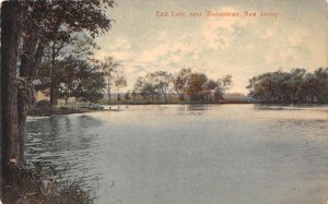 Woodstown New Jersey East Lake, Color Lithograph Vintage Postcard U10327
