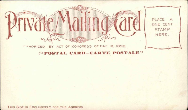Philadelphia PA Real Estate Trust Co Livingston c1905 Private Mailing Card PC