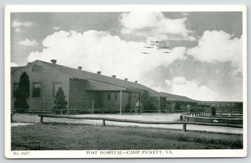 Camp Pickett Virginia~WWII Receiving Office~Post Hospital~Planes Overhead~1940s 