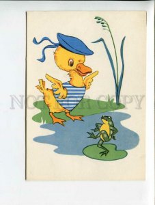 3118822 Dressed DUCK & Dancing FROG old colorful PC