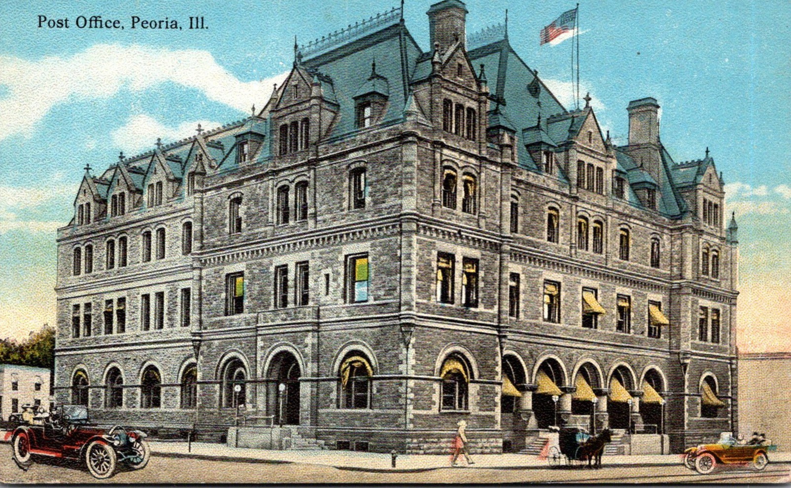 Illinois Peoria Post Office | United States - Illinois - Peoria, Postcard /  HipPostcard