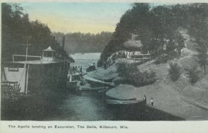 C.1905-10 Apollo Boat Landing Dock Kilbourn Wisconsin Postcard P45