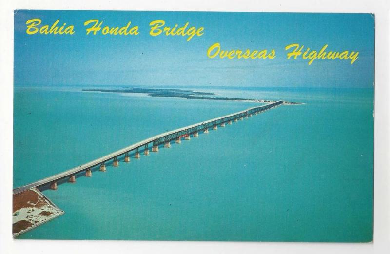 FL Overseas Highway Bahia Honda Bridge Florida Keys Postcard