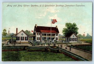 c1910's Army & Navy Officers Quarters Jamestown Exposition Virginia VA Postcard