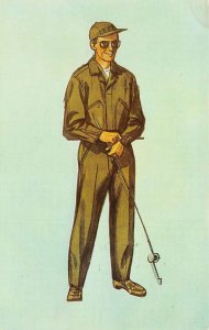 Clifton Texas Clif-Tex MFG Co Sportsman Coverall Advertising Postcard AA71749