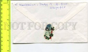 424755 AUSTRIA to GERMANY 1998 year CHRISTMAS real posted COVER w/ label