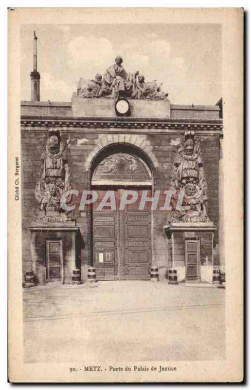 Old Postcard Metz Door Courthouse