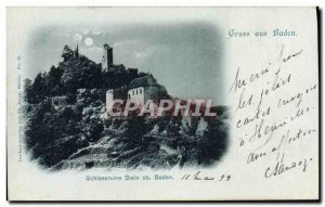 Old Postcard Schlossruine Stein ob Baden