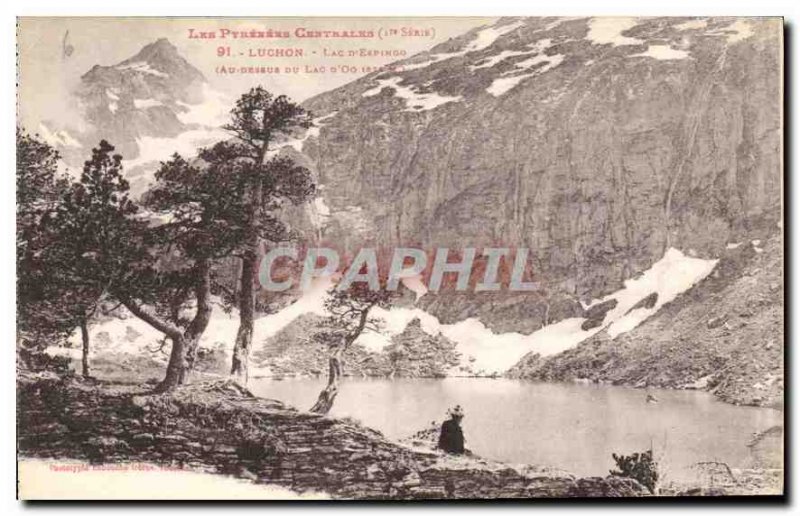 Old Postcard Luchon Lake Espigno