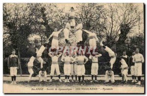 Saint Anne d & # 39Auvray Old Postcard Gymnastics Society Nicolazics The Pyra...