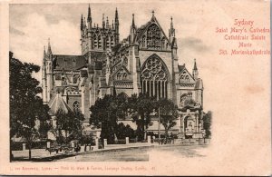 Australia Sydney St Mary's Cathedral Vintage Postcard C104