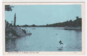 Picnic Frank Phillips FP Ranch Oklahoma 1926 postcard