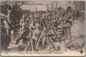 1914 FRENCH MOBILIZATION in METZ ANTIQUE WWI ERA POSTCARD