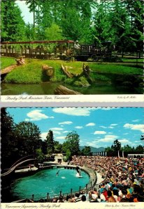 2~4X6 Postcards Vancouver, Canada  MINIATURE TRAIN & AQUARIUM SHOW  Stanley Park