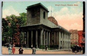 Boston  Massachusetts  King's Chapel  Postcard