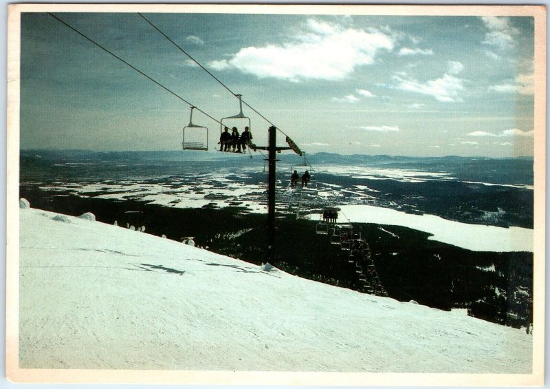 c1980s Whitefish, MT Big Mt. Ski Resort Chairlift Lift Chrome Photo 4x6 PC M15