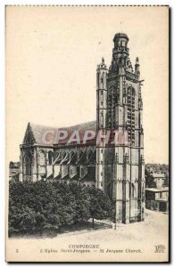 Old Postcard Compiegne L & # 39Eglise Saint Jacques