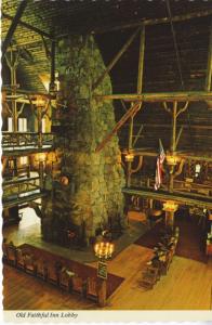 Old Faithful Inn Lobby Yellowstone National Park Wyoming WY Unused Postcard D30