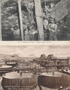 Robinson Gold Mine South Africa 2x WW1 Antique Mining Postcard s