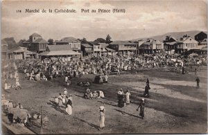Haiti Port au Prince Marche de la Cathedrale Vintage Postcard C127